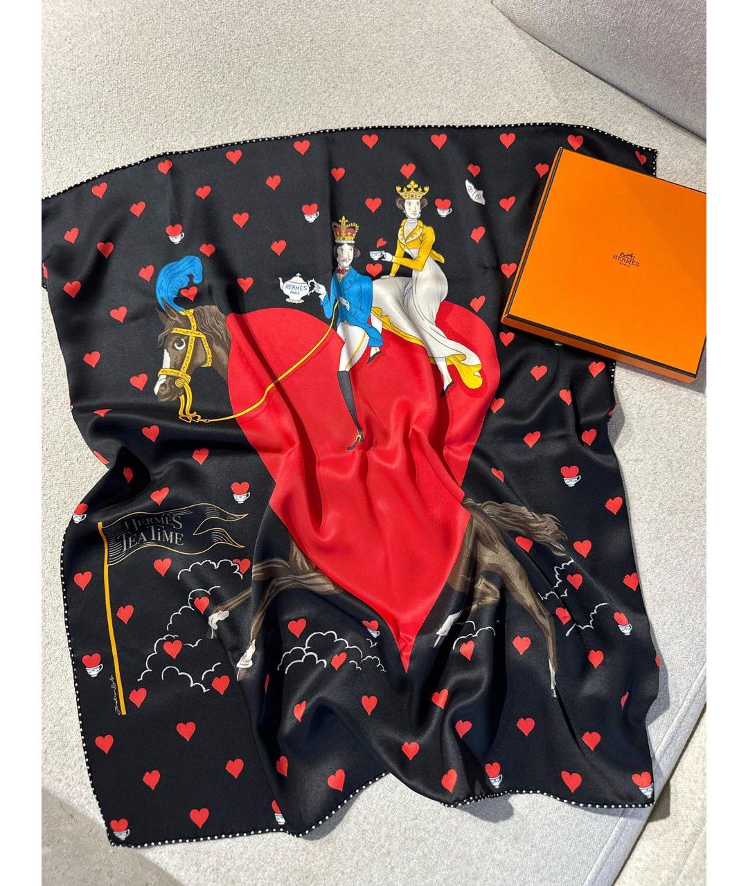 HERMES Мульти шелковый платок, фото 2