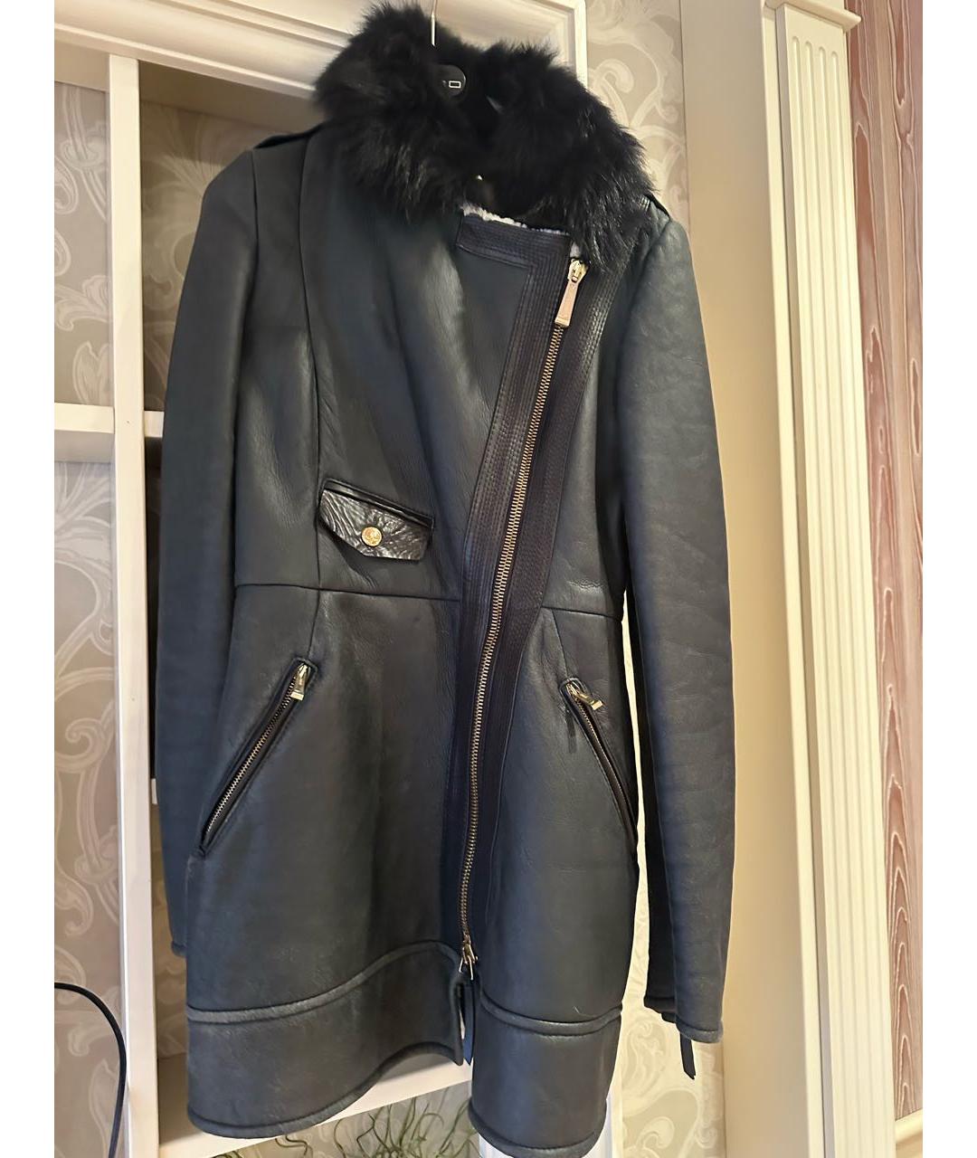JUST CAVALLI Черная кожаная дубленка, фото 6