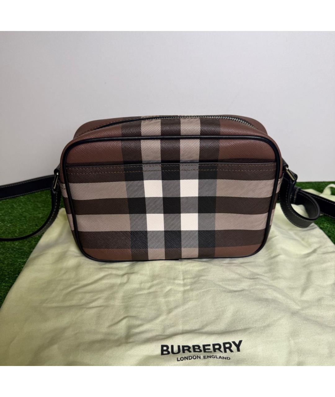 BURBERRY Коричневая кожаная поясная сумка, фото 2