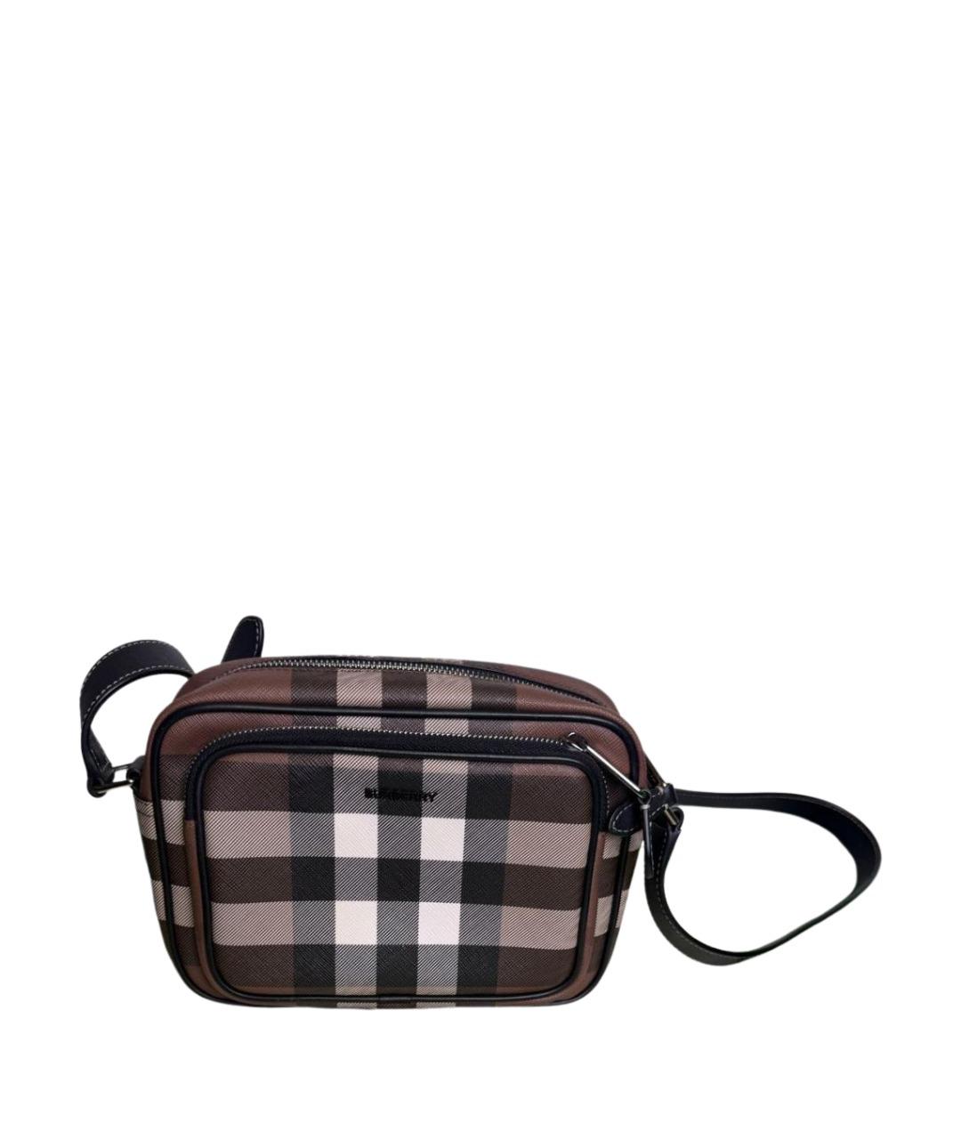 BURBERRY Коричневая кожаная поясная сумка, фото 1