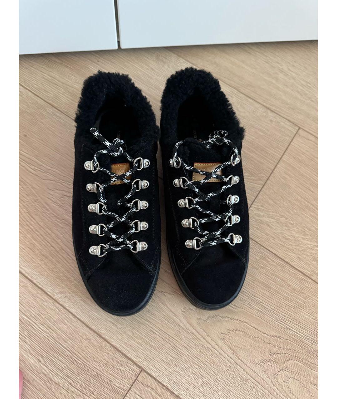 LOUIS VUITTON Черные замшевые ботинки, фото 3