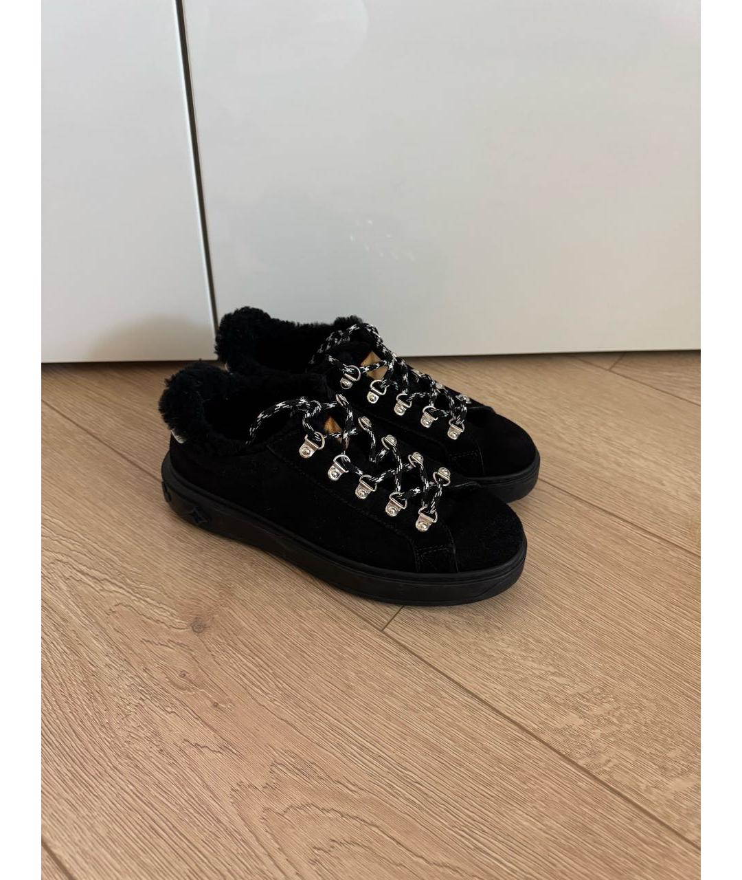 LOUIS VUITTON Черные замшевые ботинки, фото 2