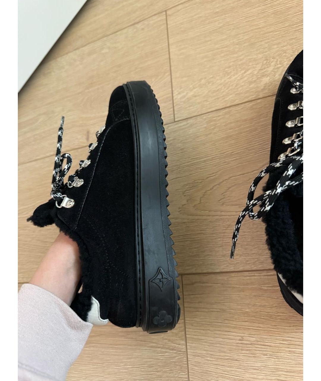 LOUIS VUITTON Черные замшевые ботинки, фото 8