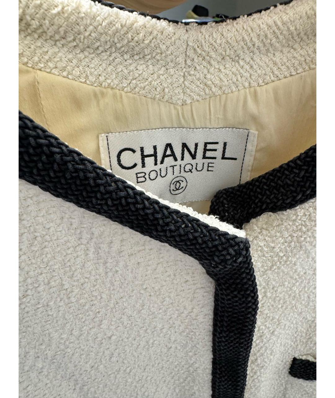 CHANEL Белый хлопковый костюм с юбками, фото 4