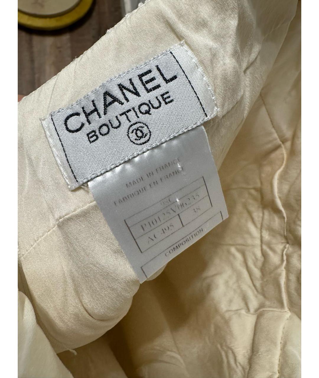 CHANEL Белый хлопковый костюм с юбками, фото 3