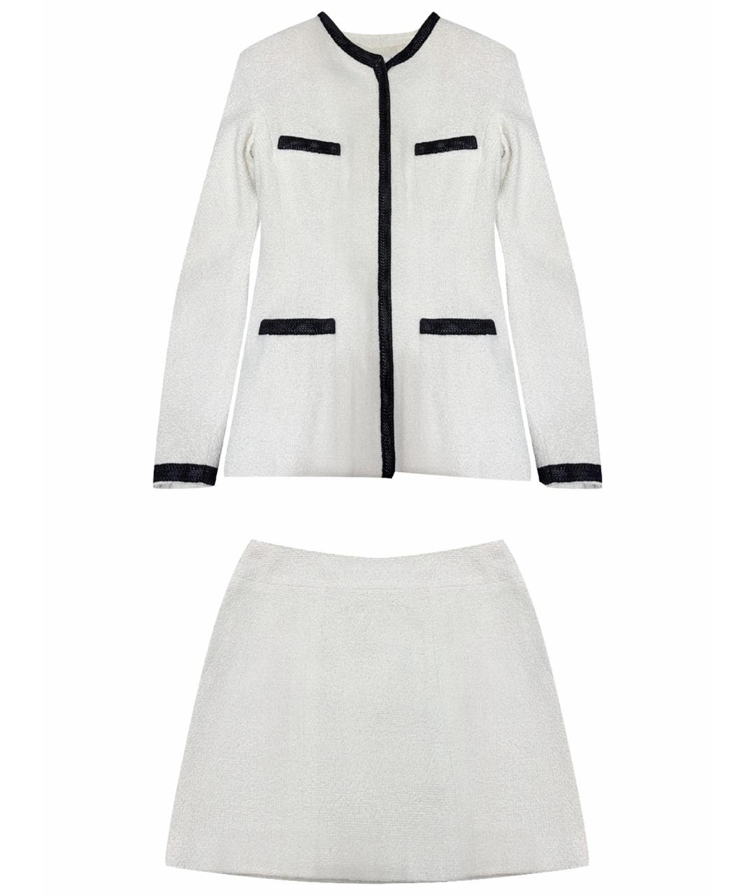 CHANEL Белый хлопковый костюм с юбками, фото 1