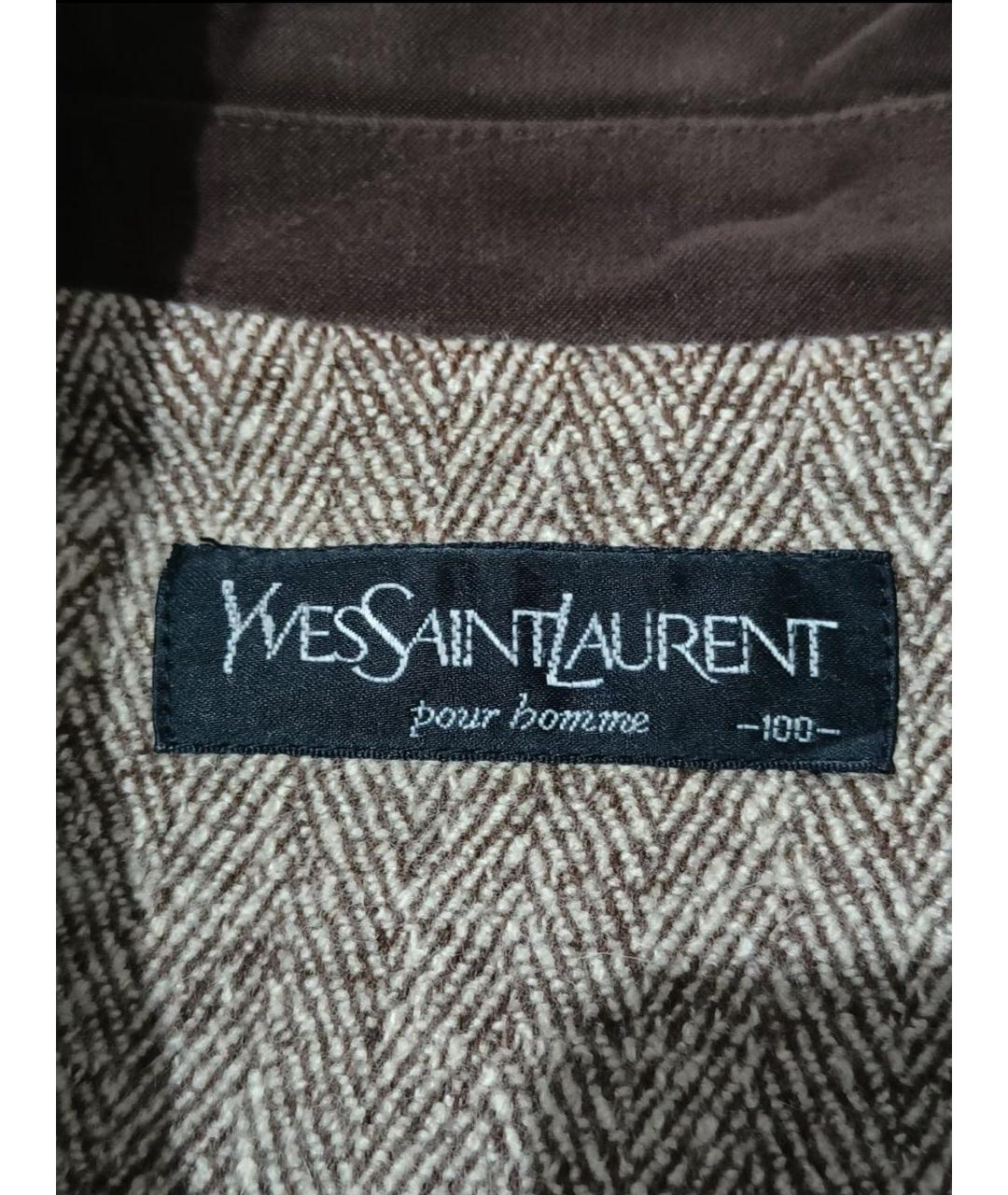 SAINT LAURENT Серая шерстяная куртка, фото 5