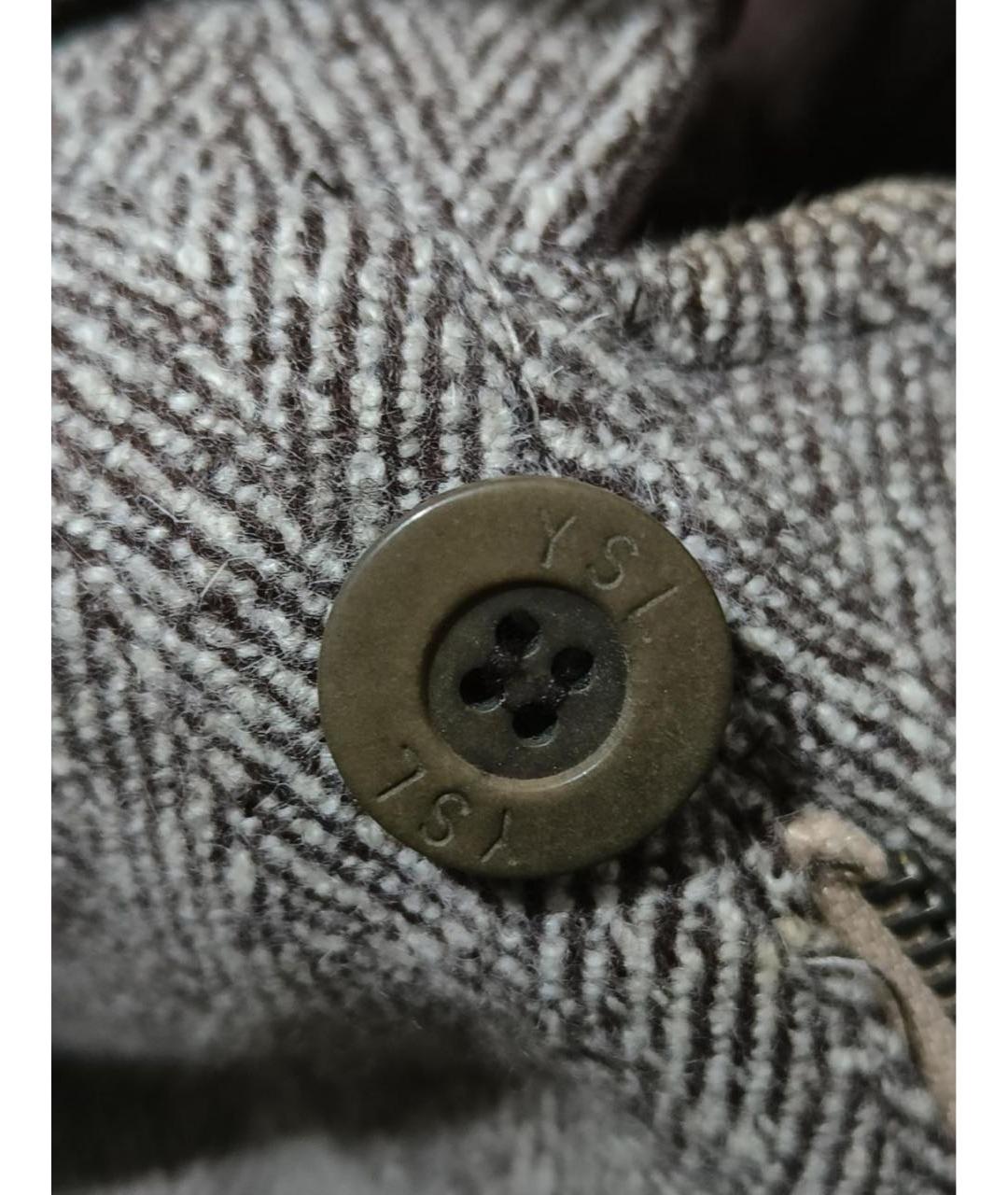 SAINT LAURENT Серая шерстяная куртка, фото 6