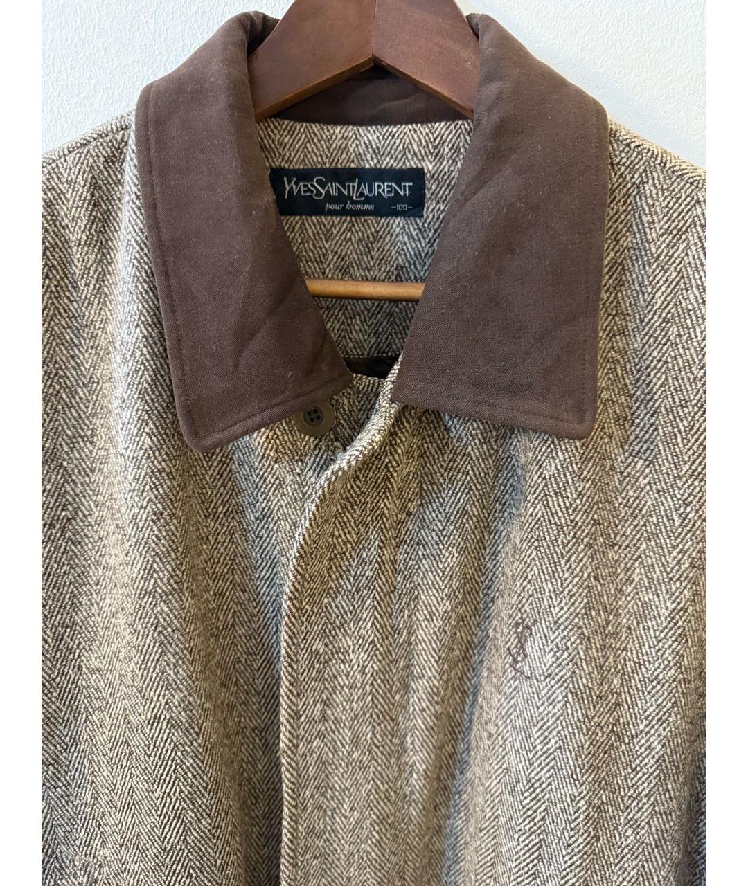 SAINT LAURENT Серая шерстяная куртка, фото 2