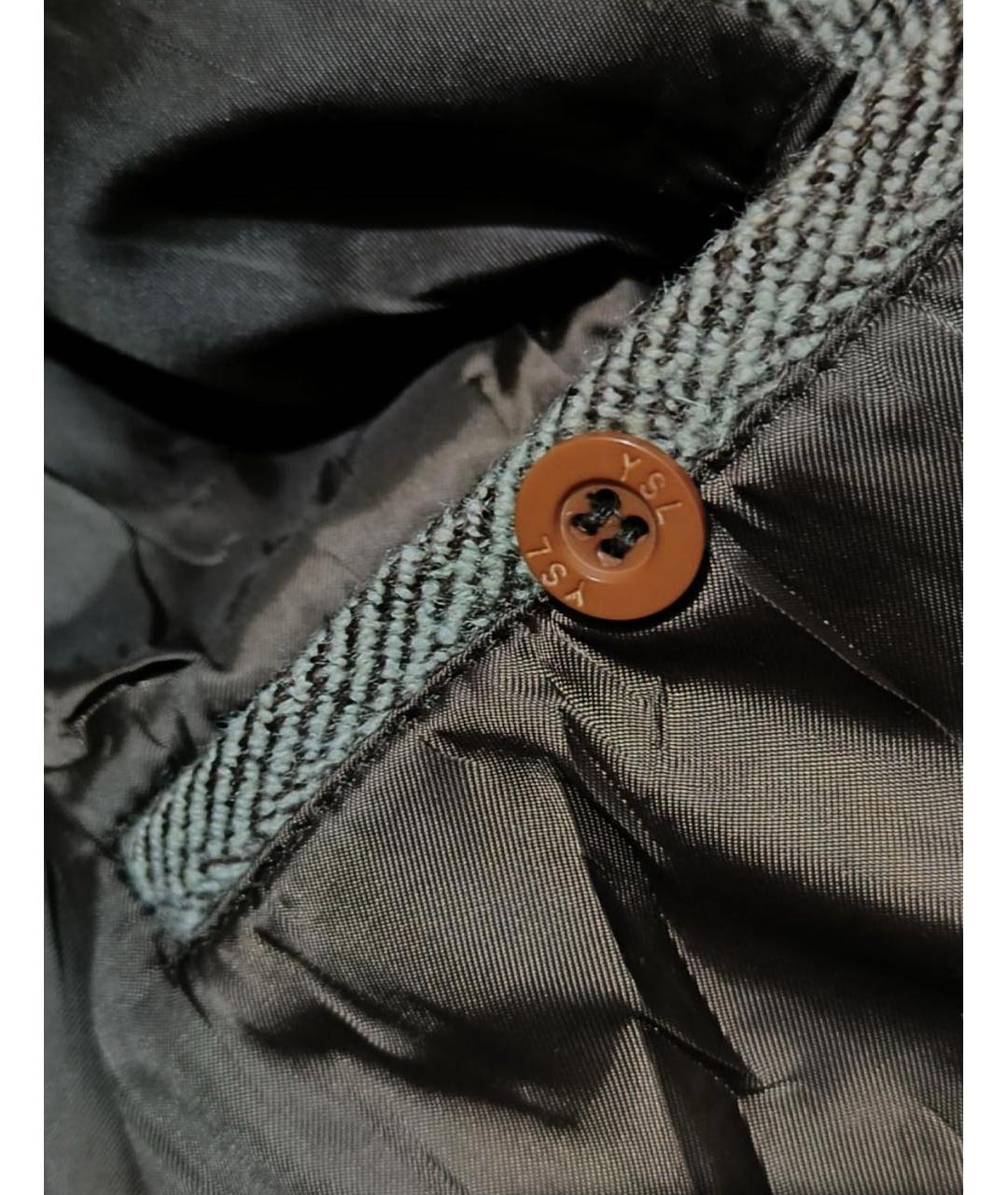 SAINT LAURENT Серая шерстяная куртка, фото 8