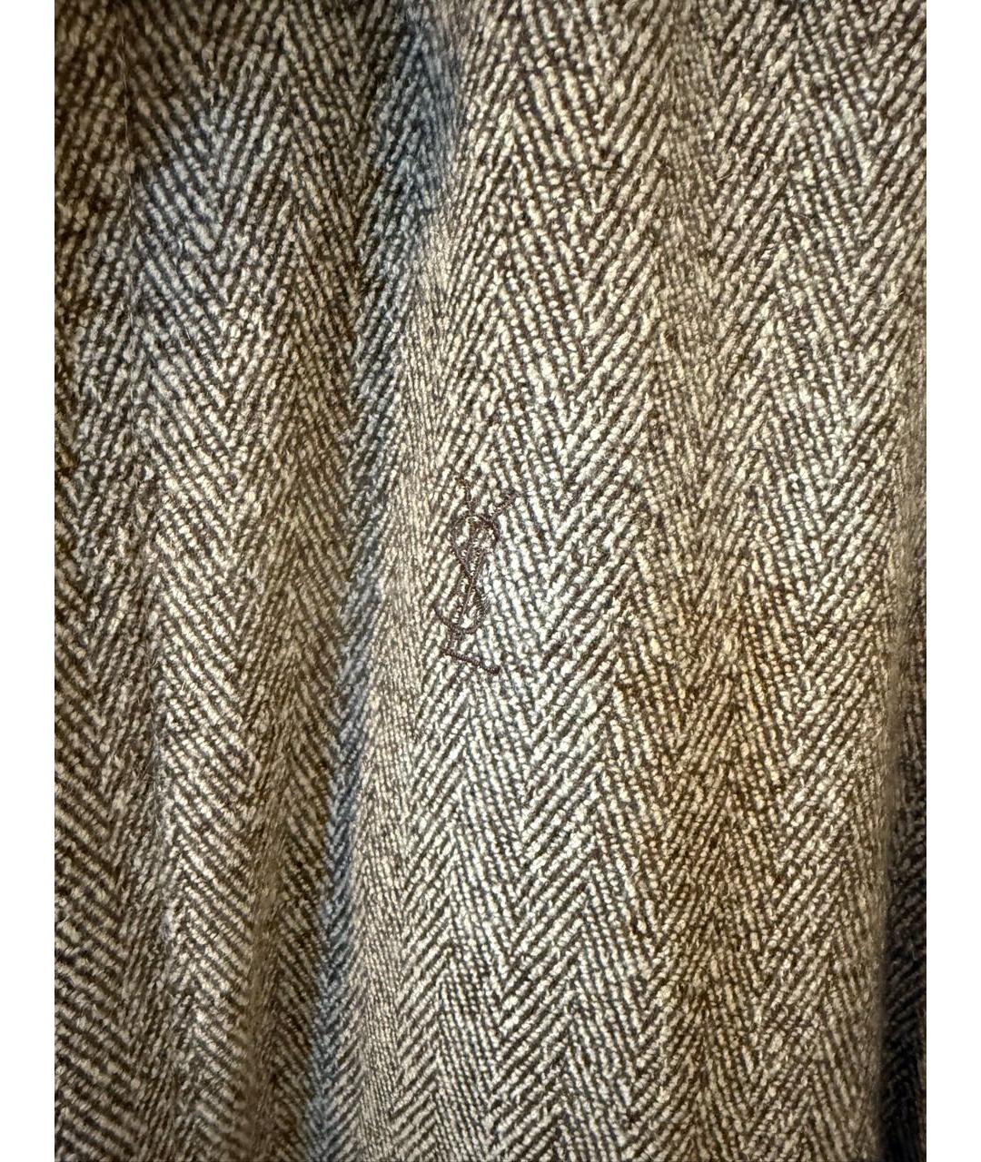 SAINT LAURENT Серая шерстяная куртка, фото 3