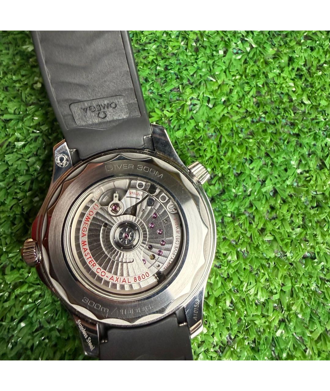 OMEGA Черные стальные часы, фото 4