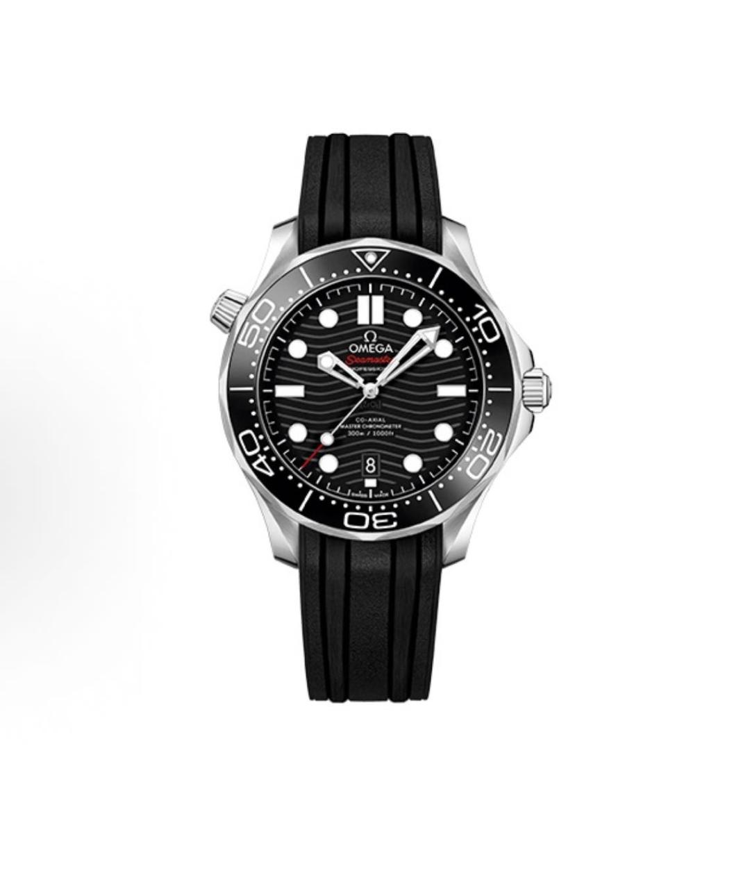 OMEGA Черные стальные часы, фото 7