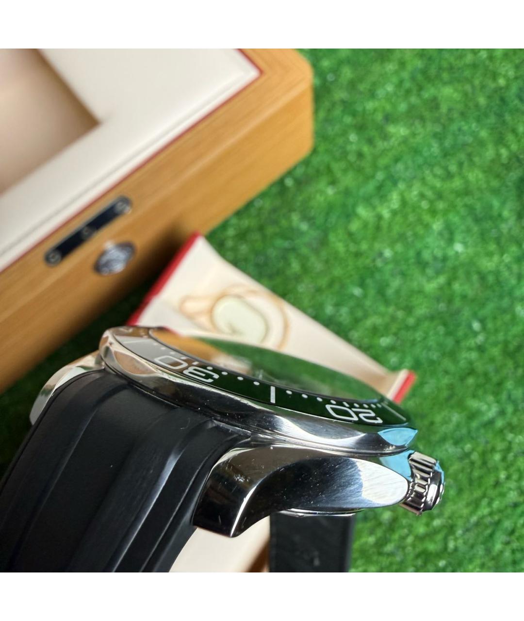 OMEGA Черные стальные часы, фото 6