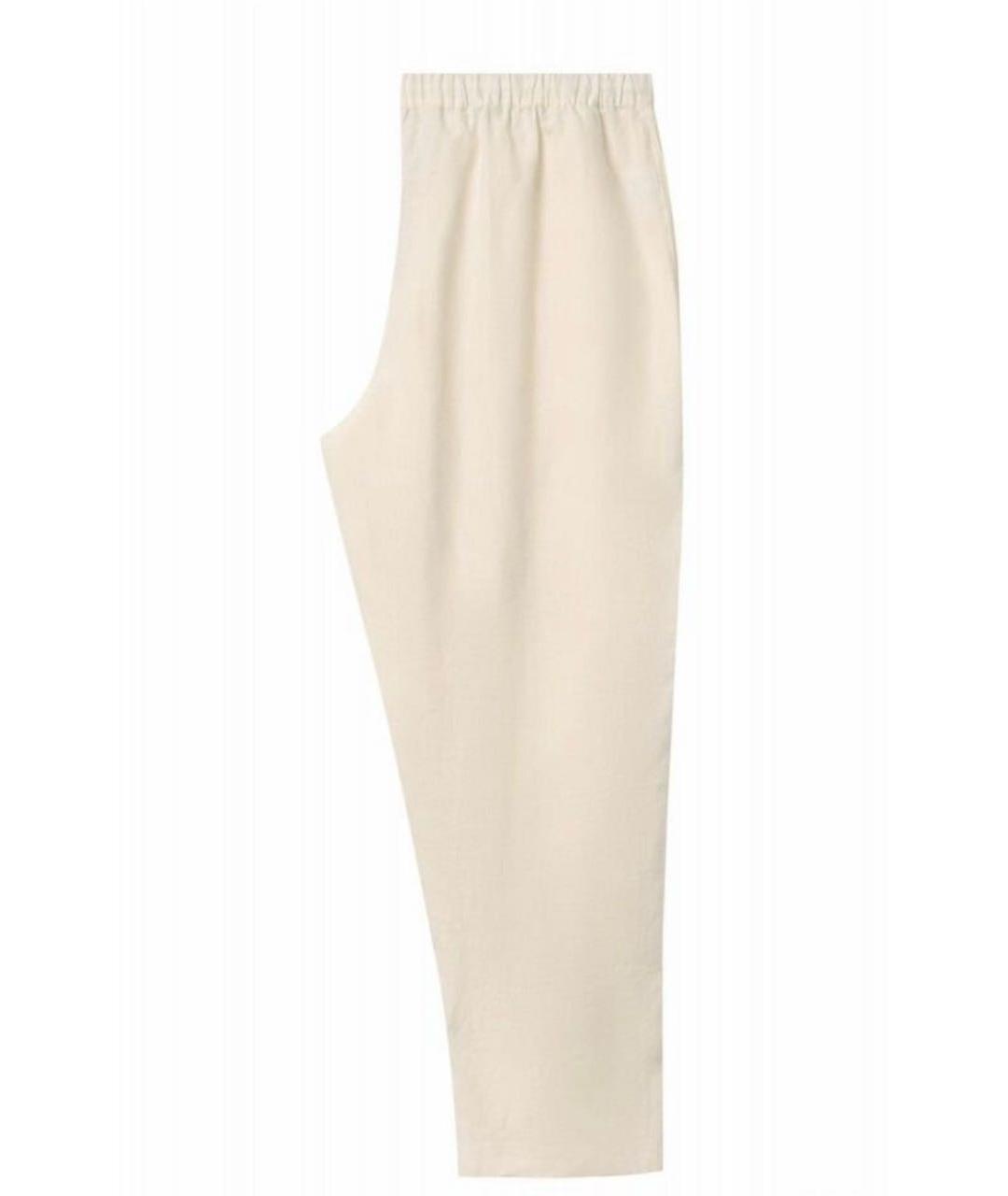 ZILLI Белые льняные повседневные брюки, фото 2