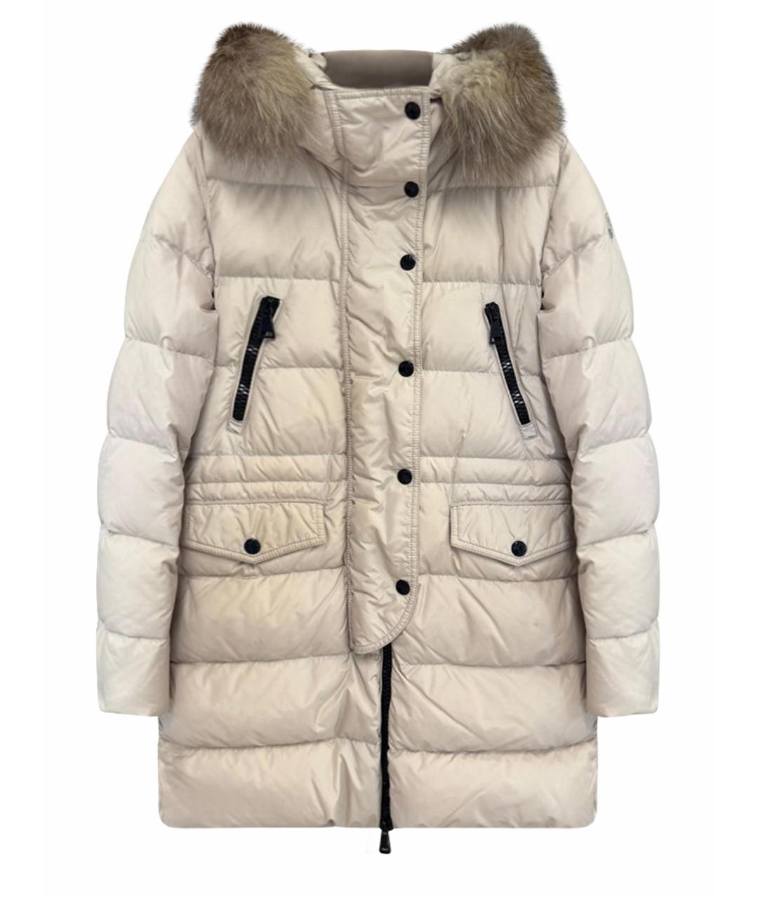 MONCLER Бежевый пуховик, фото 1