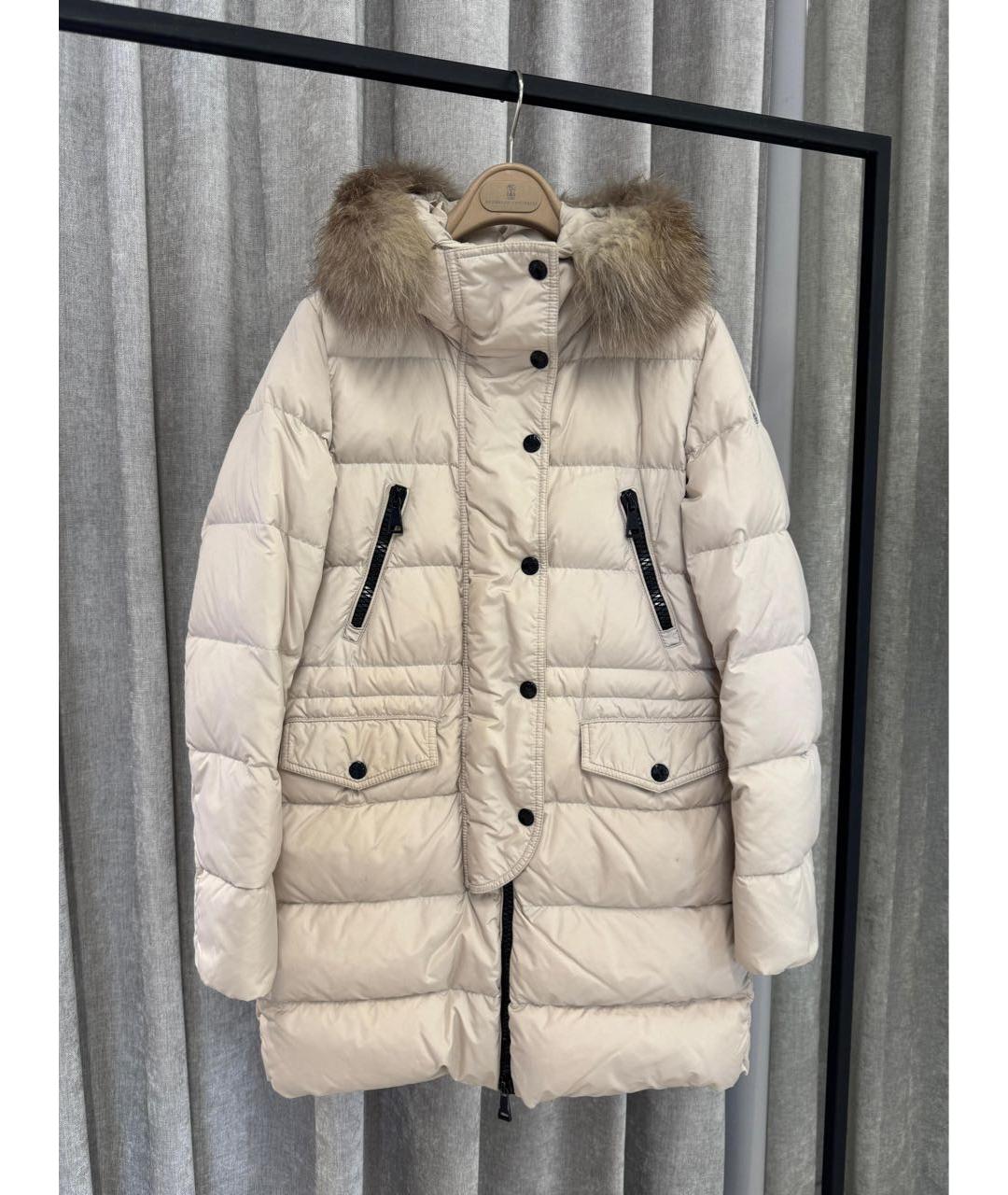 MONCLER Бежевый пуховик, фото 2