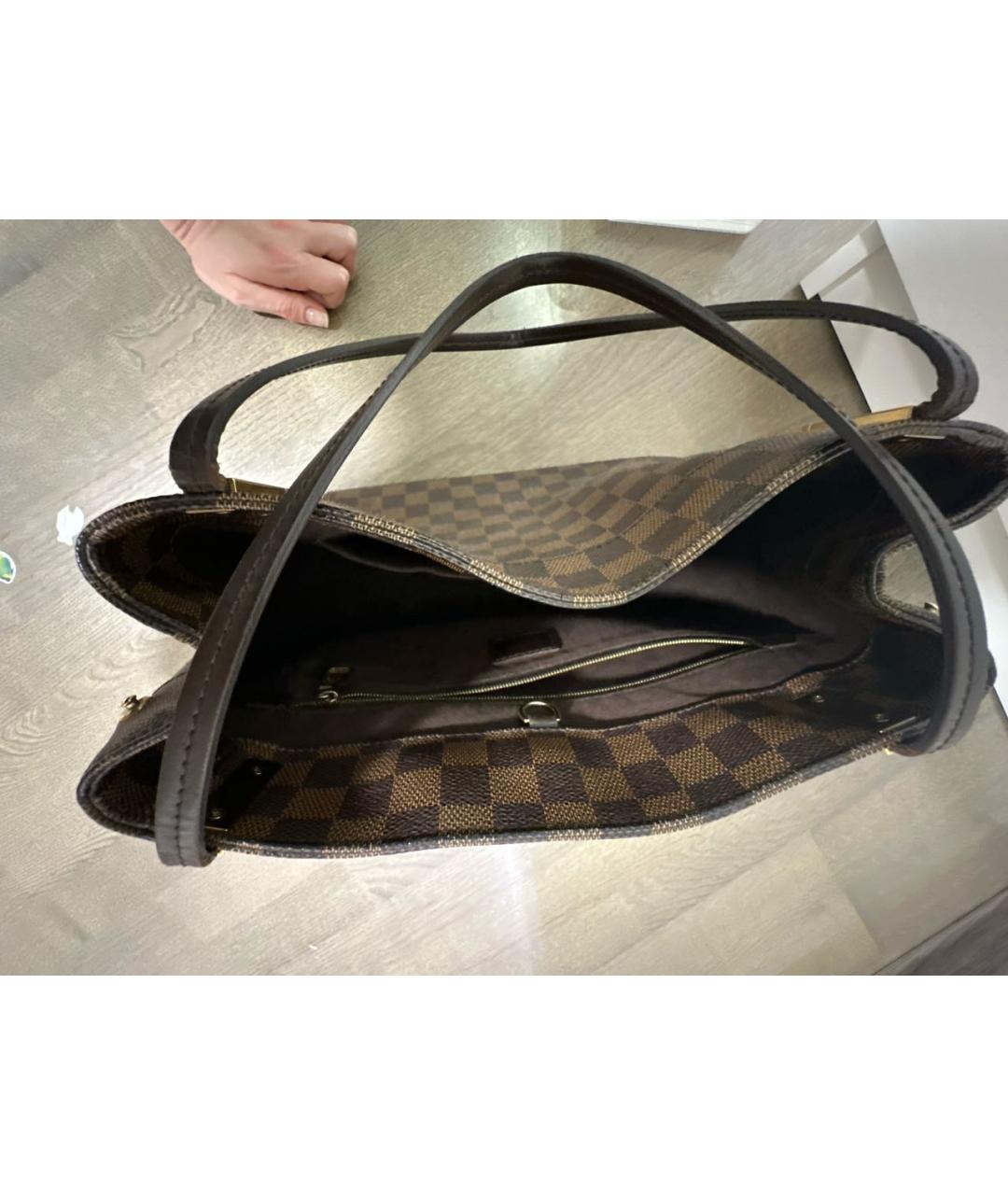 LOUIS VUITTON Коричневая сумка с короткими ручками, фото 4