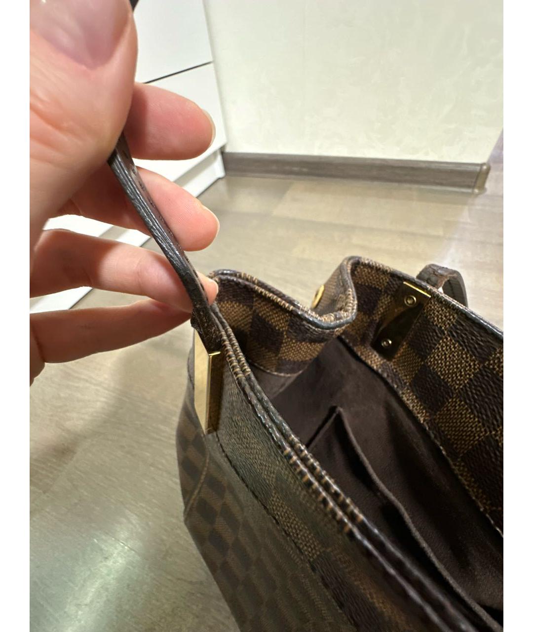 LOUIS VUITTON Коричневая сумка с короткими ручками, фото 7