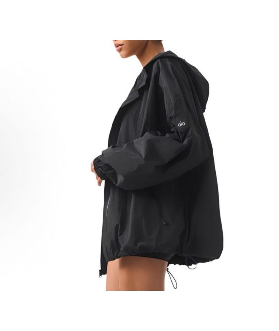 ALO YOGA Черная полиэстеровая куртка, фото 4