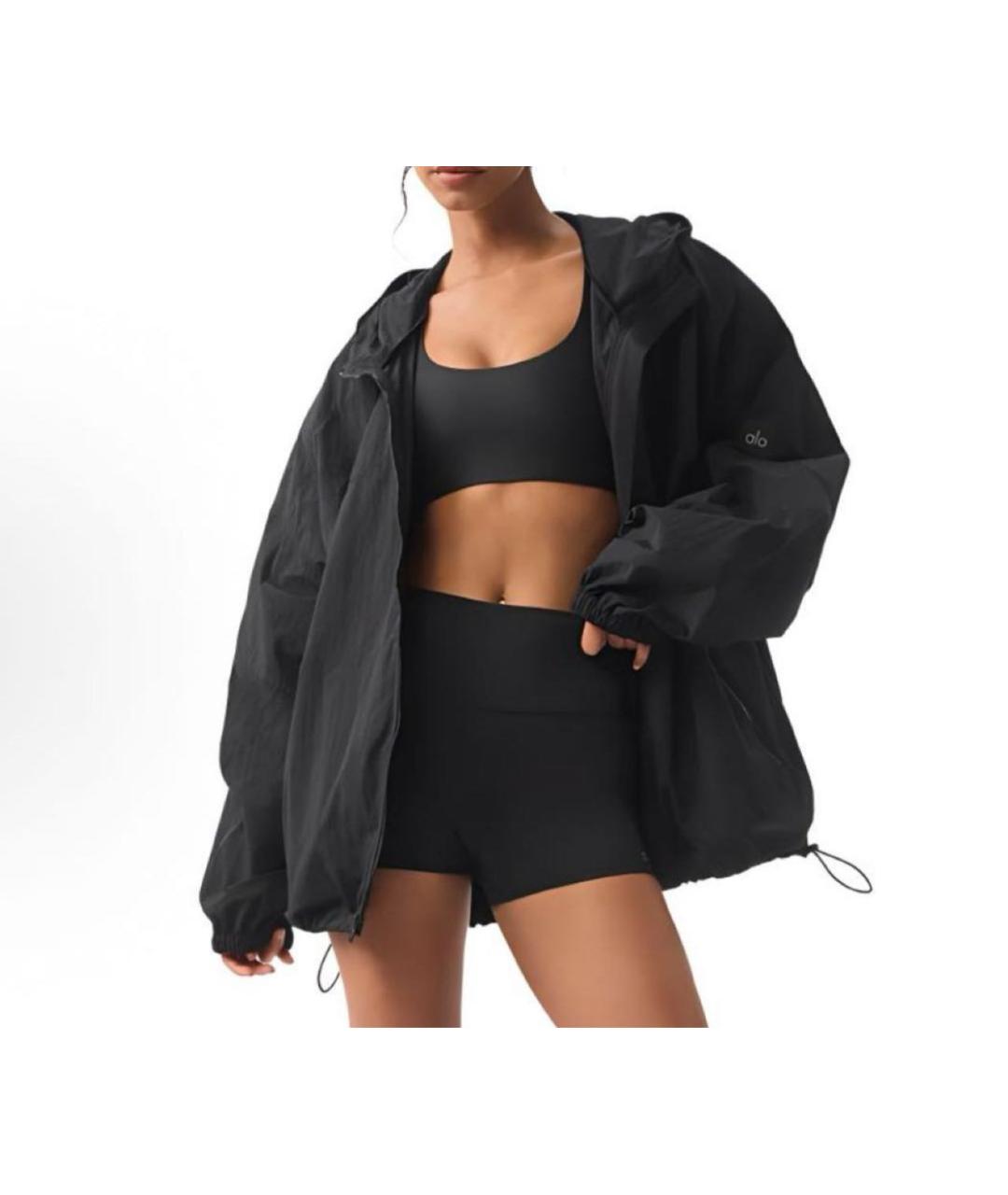 ALO YOGA Черная полиэстеровая куртка, фото 3