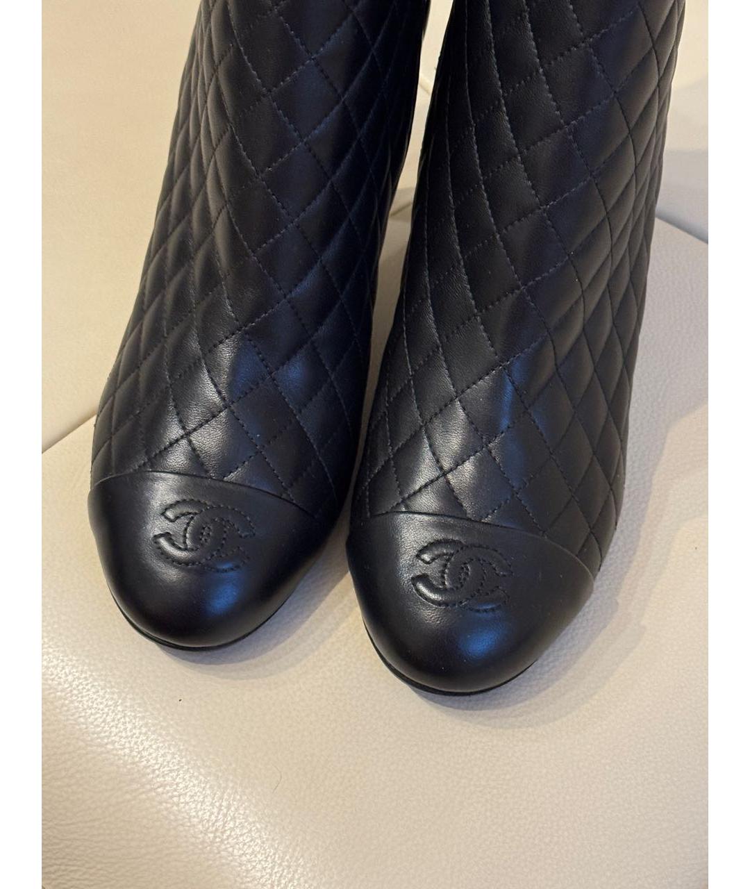 CHANEL Черные кожаные ботильоны, фото 2