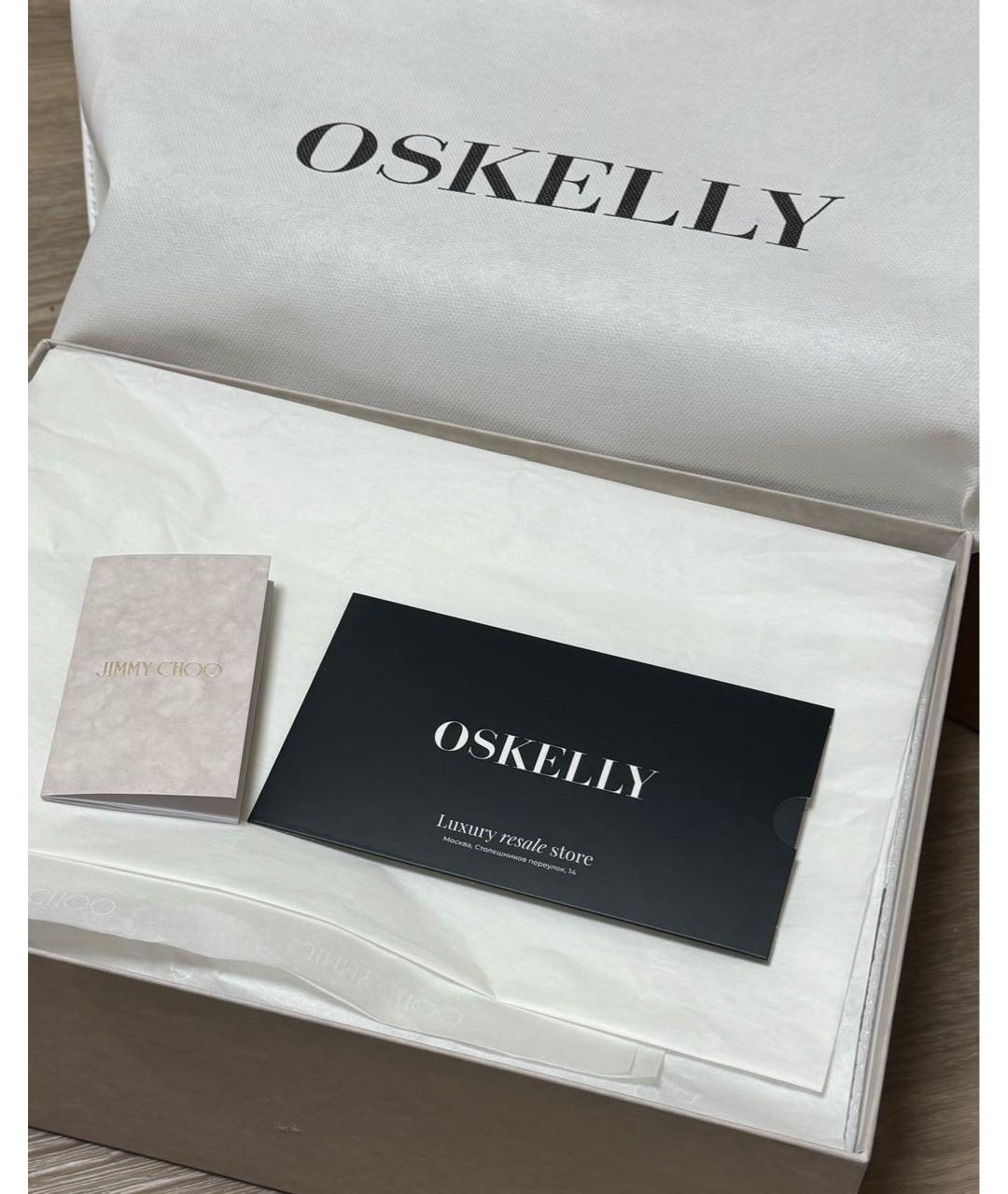 JIMMY CHOO Бежевые туфли из лакированной кожи, фото 4