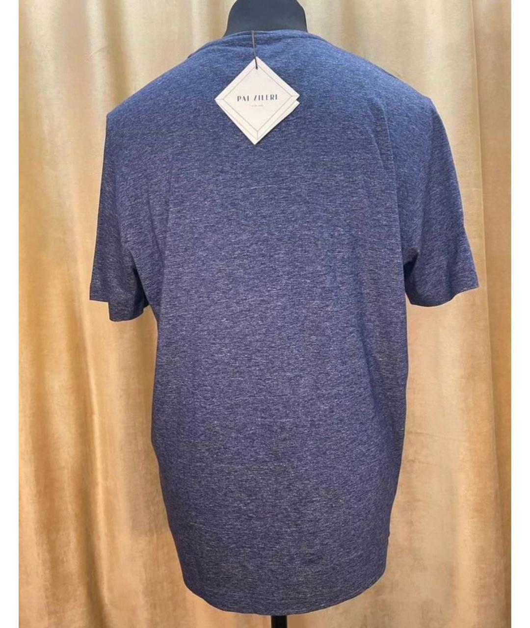 PAL ZILERI Синяя хлопковая футболка, фото 2