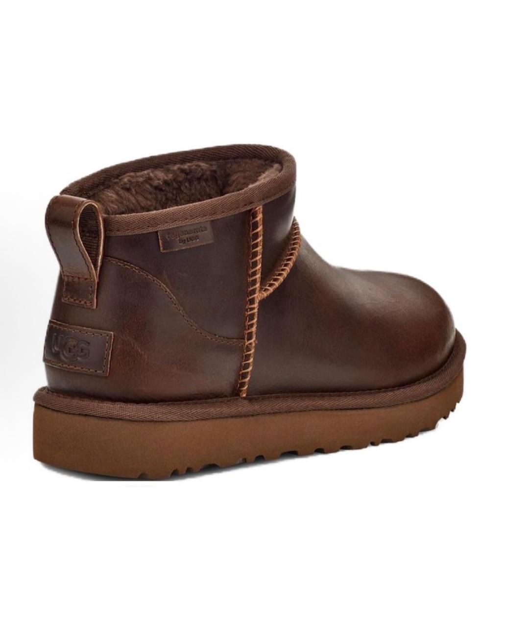 UGG AUSTRALIA Коричневые кожаные ботинки, фото 2