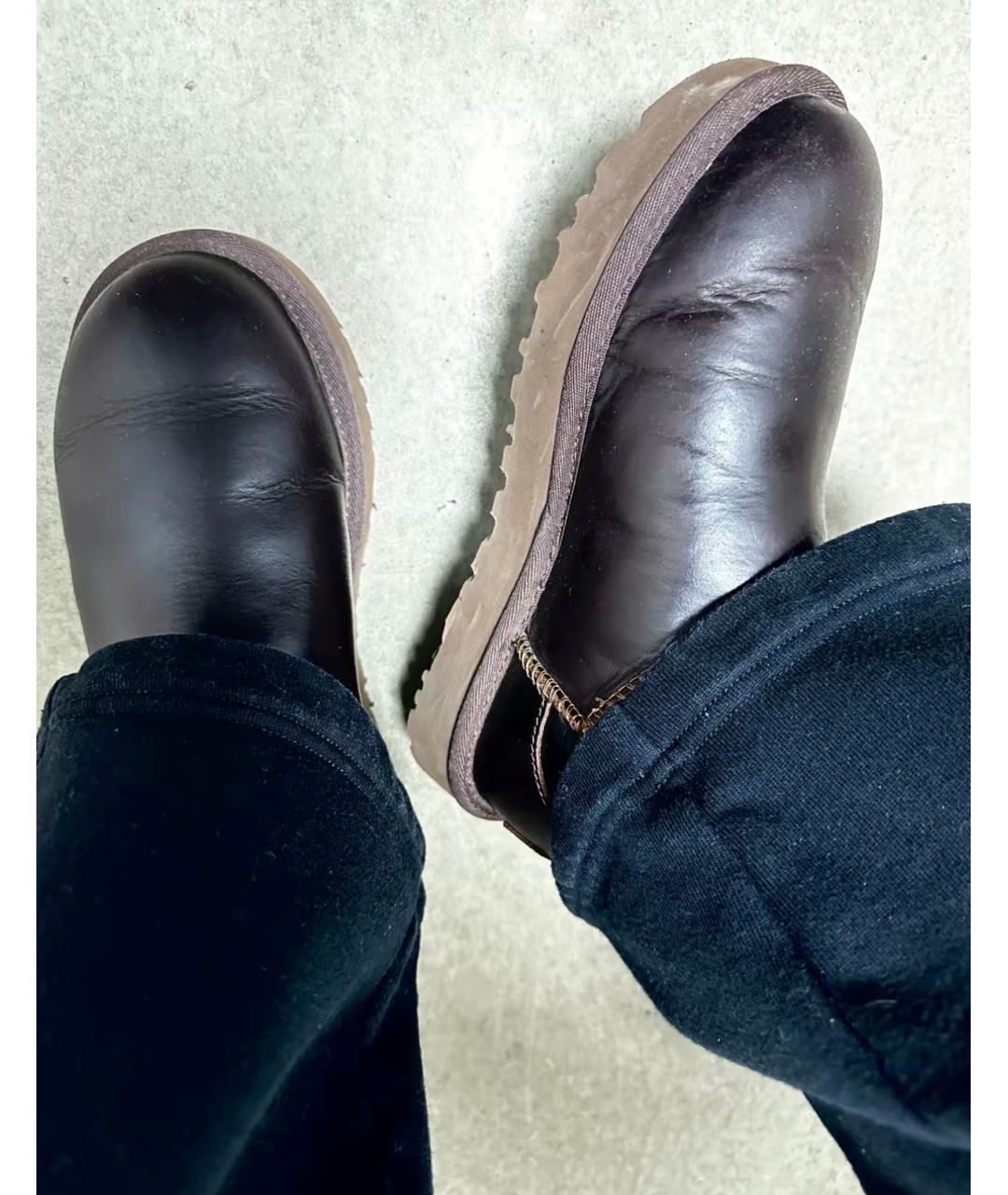UGG AUSTRALIA Коричневые кожаные ботинки, фото 6