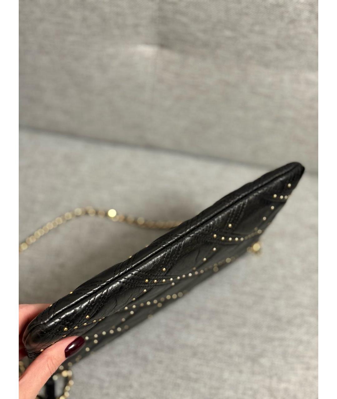 CHANEL Черная кожаная сумка через плечо, фото 5