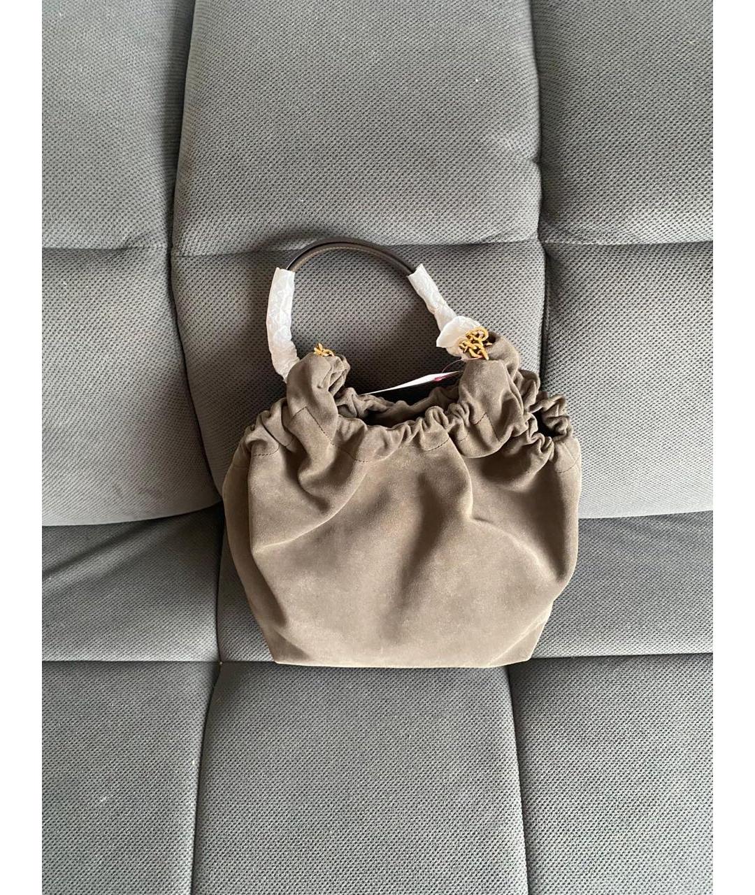 DEMELLIER Антрацитовая замшевая сумка через плечо, фото 6