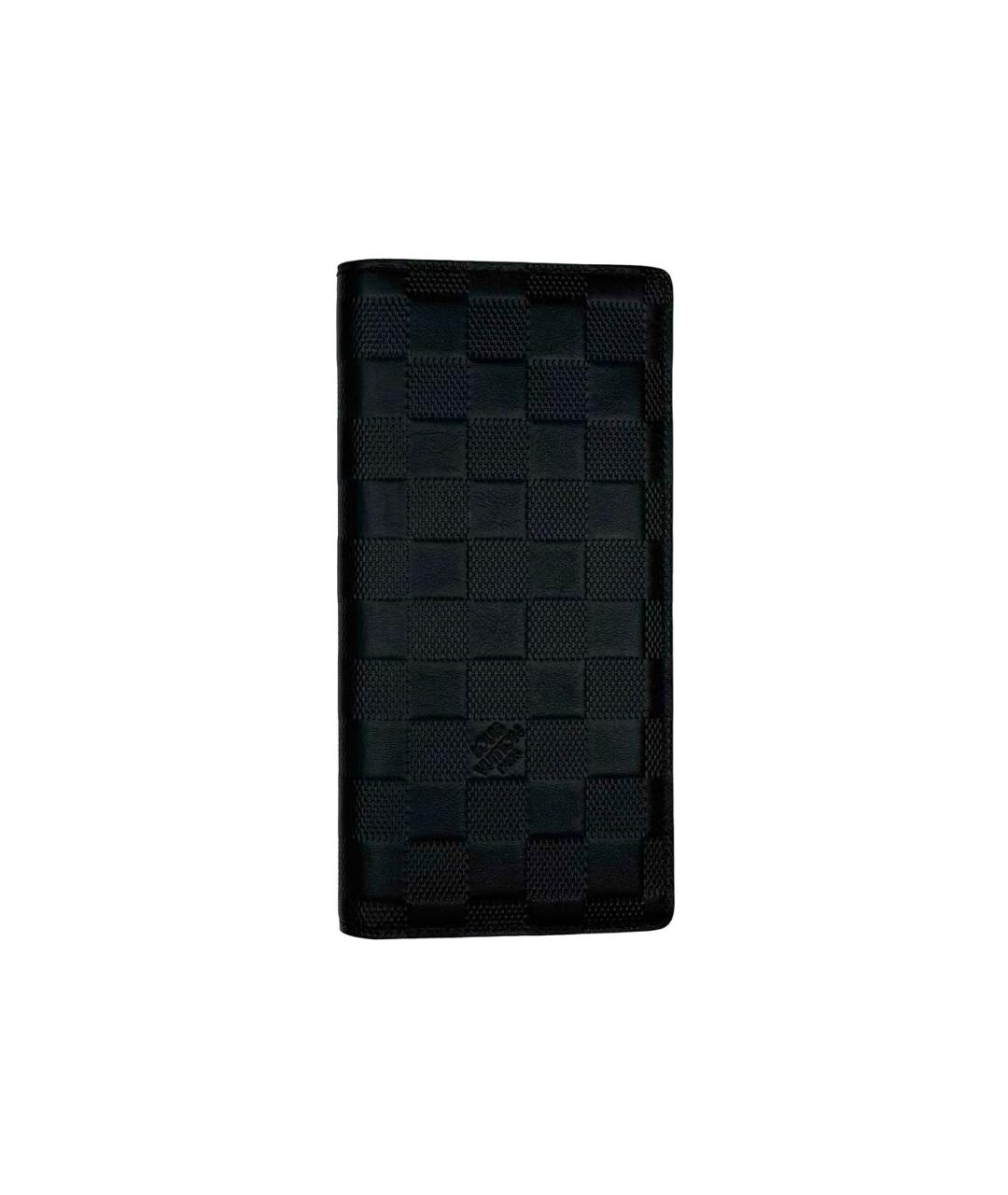 LOUIS VUITTON Черный кожаный кошелек, фото 1