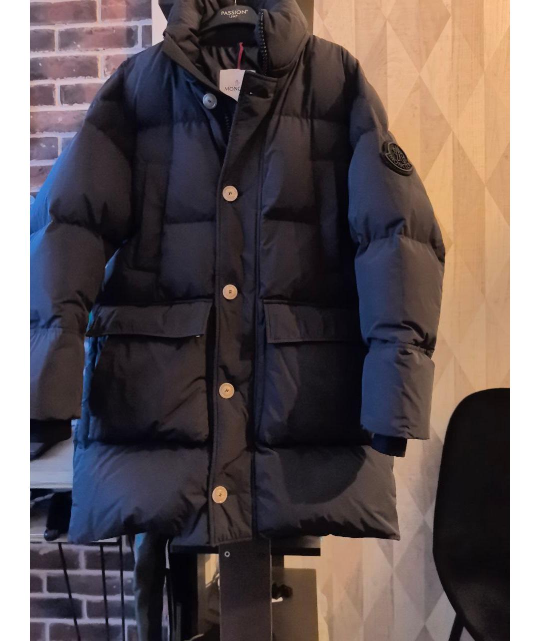 MONCLER Черный пуховик, фото 2