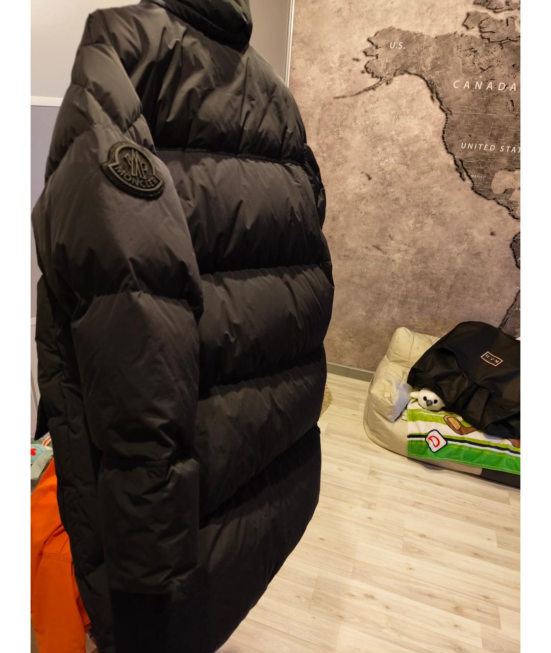 MONCLER Черный пуховик, фото 3