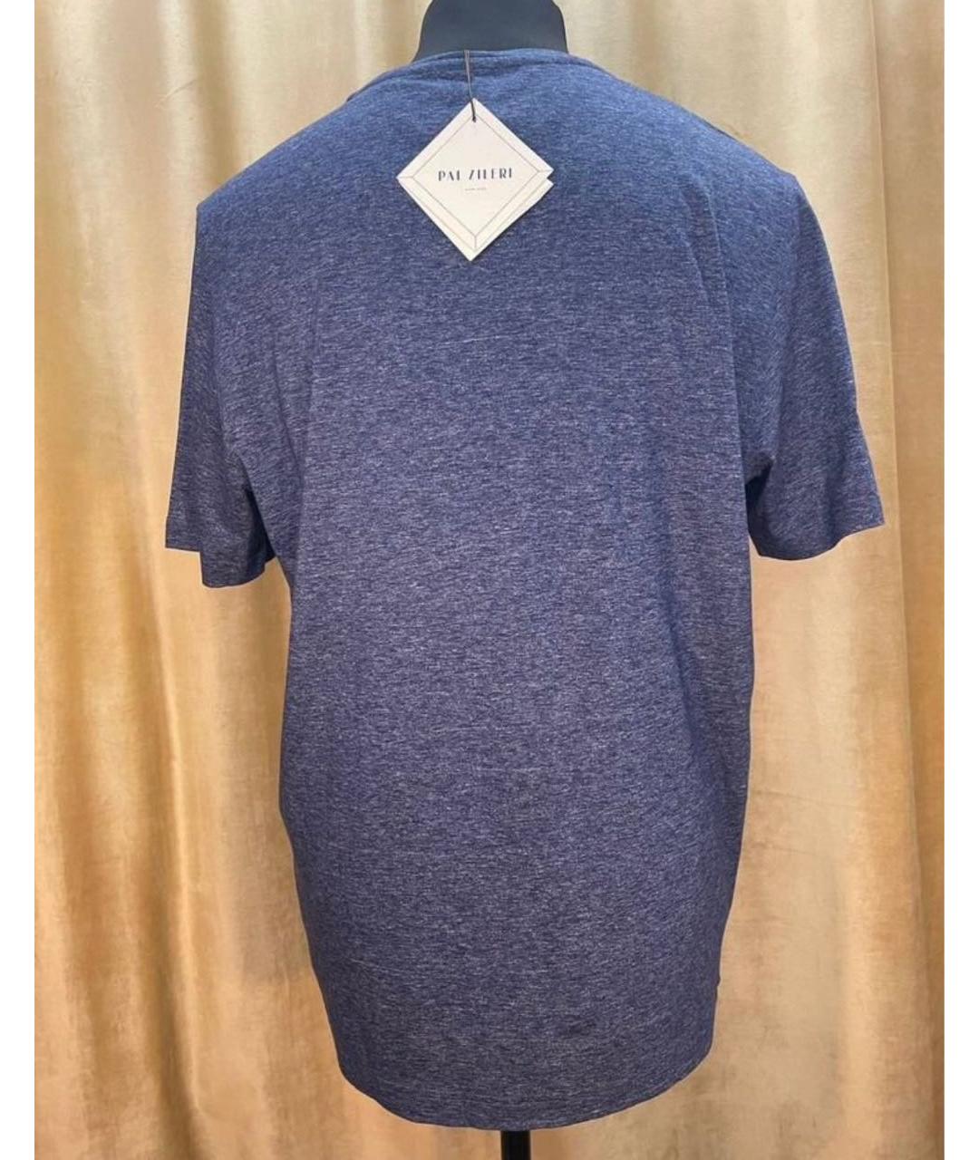 PAL ZILERI Синяя хлопковая футболка, фото 2