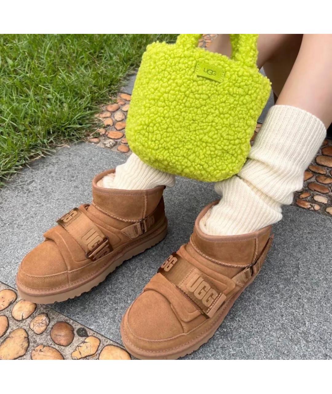 UGG AUSTRALIA Коричневые замшевые ботинки, фото 4