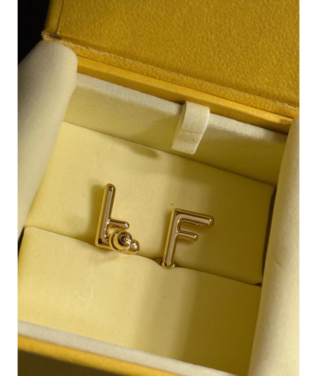 FENDI Золотые серьги, фото 2