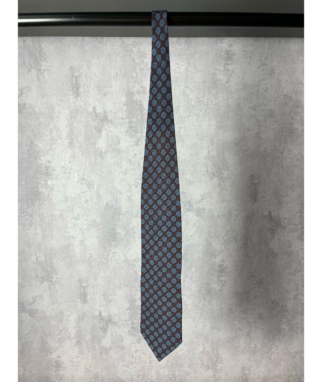 GIORGIO ARMANI Синий шелковый галстук, фото 3