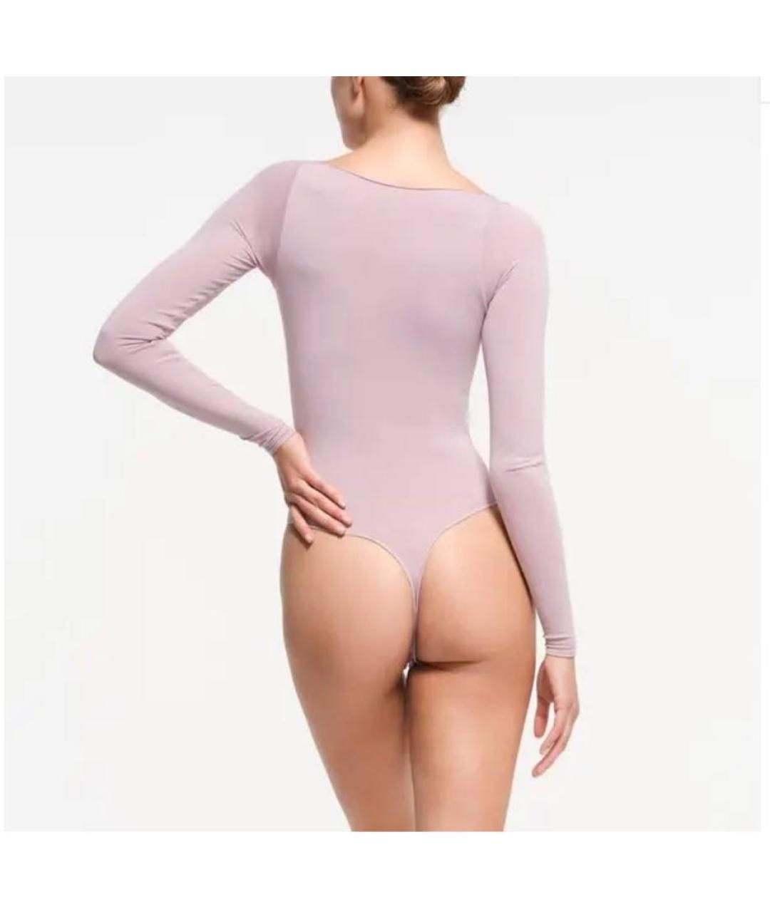 SKIMS Розовое синтетическое боди, фото 2