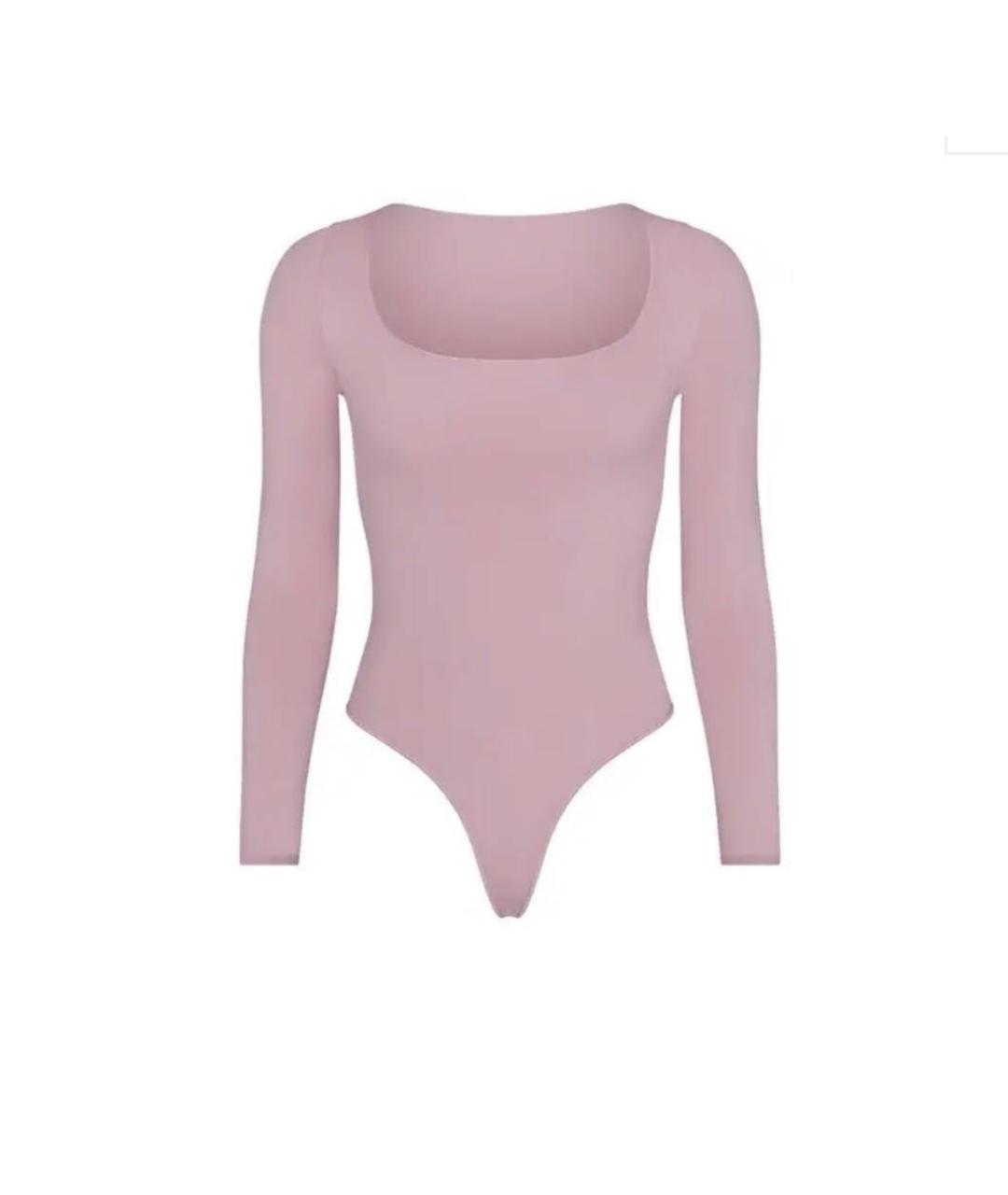 SKIMS Розовое синтетическое боди, фото 1
