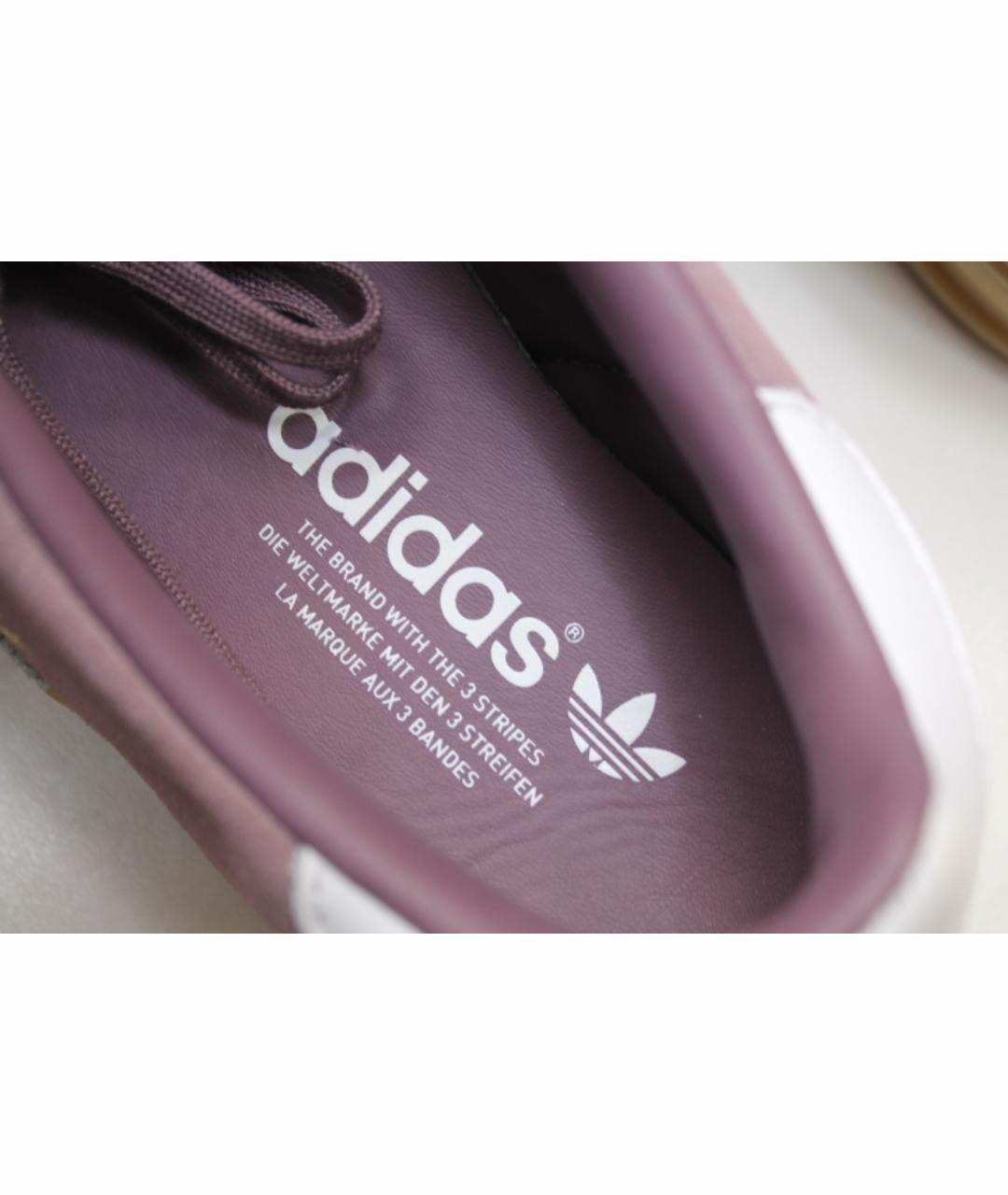 ADIDAS Фиолетовые замшевые кроссовки, фото 6