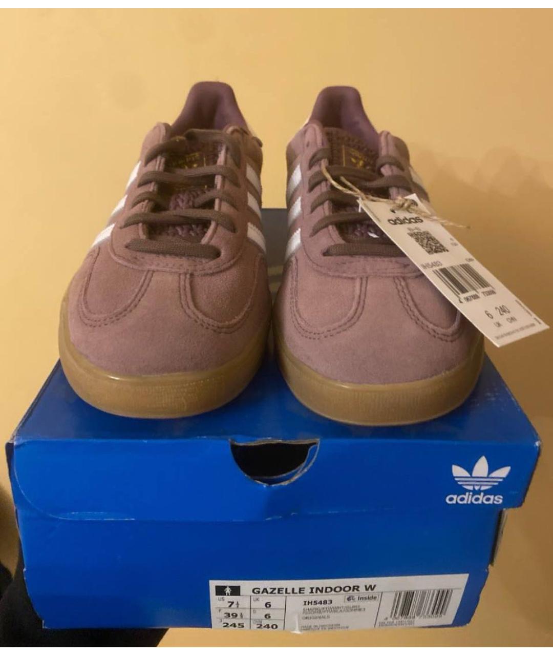 ADIDAS Фиолетовые замшевые кроссовки, фото 2