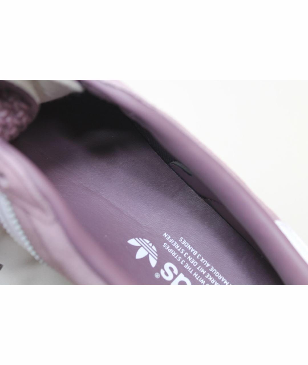 ADIDAS Фиолетовые замшевые кроссовки, фото 4