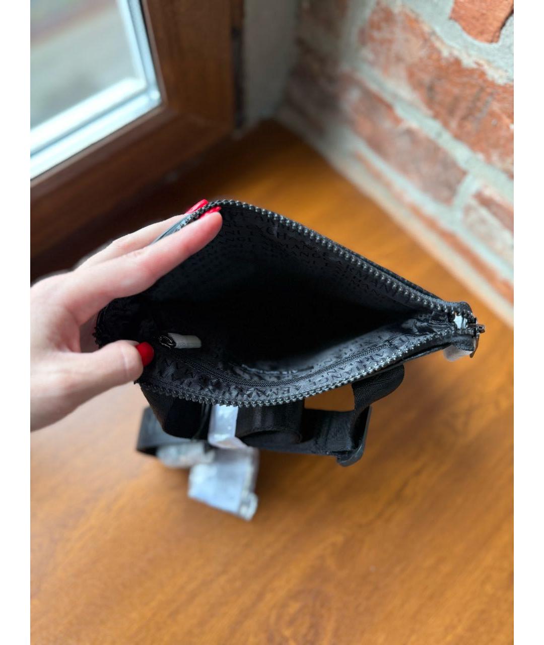 ARMANI EXCHANGE Черная сумка на плечо из искусственной кожи, фото 4