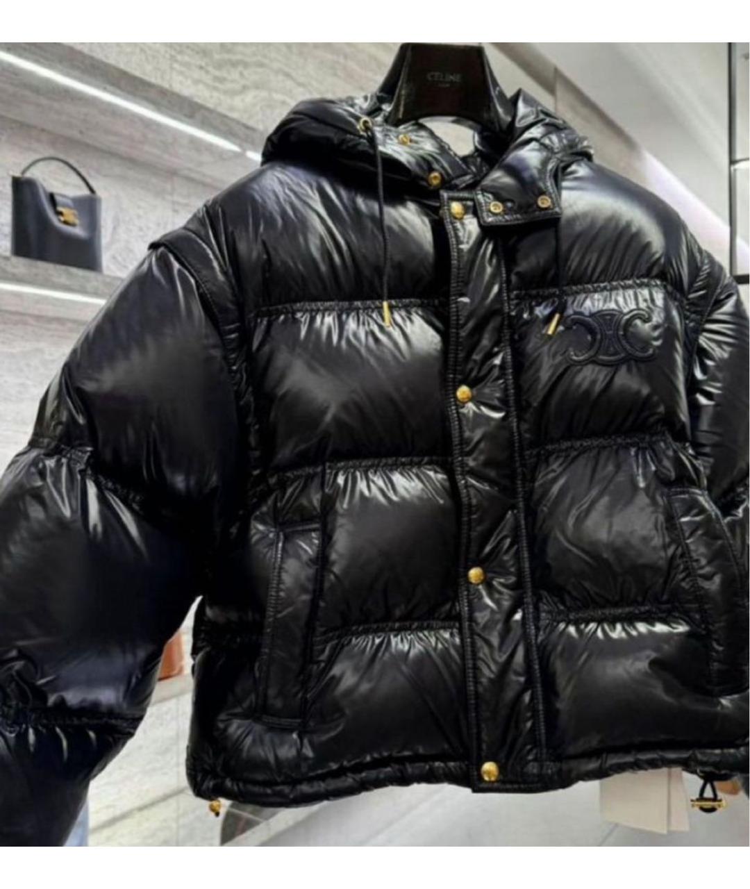 CELINE Черный пуховик, фото 4