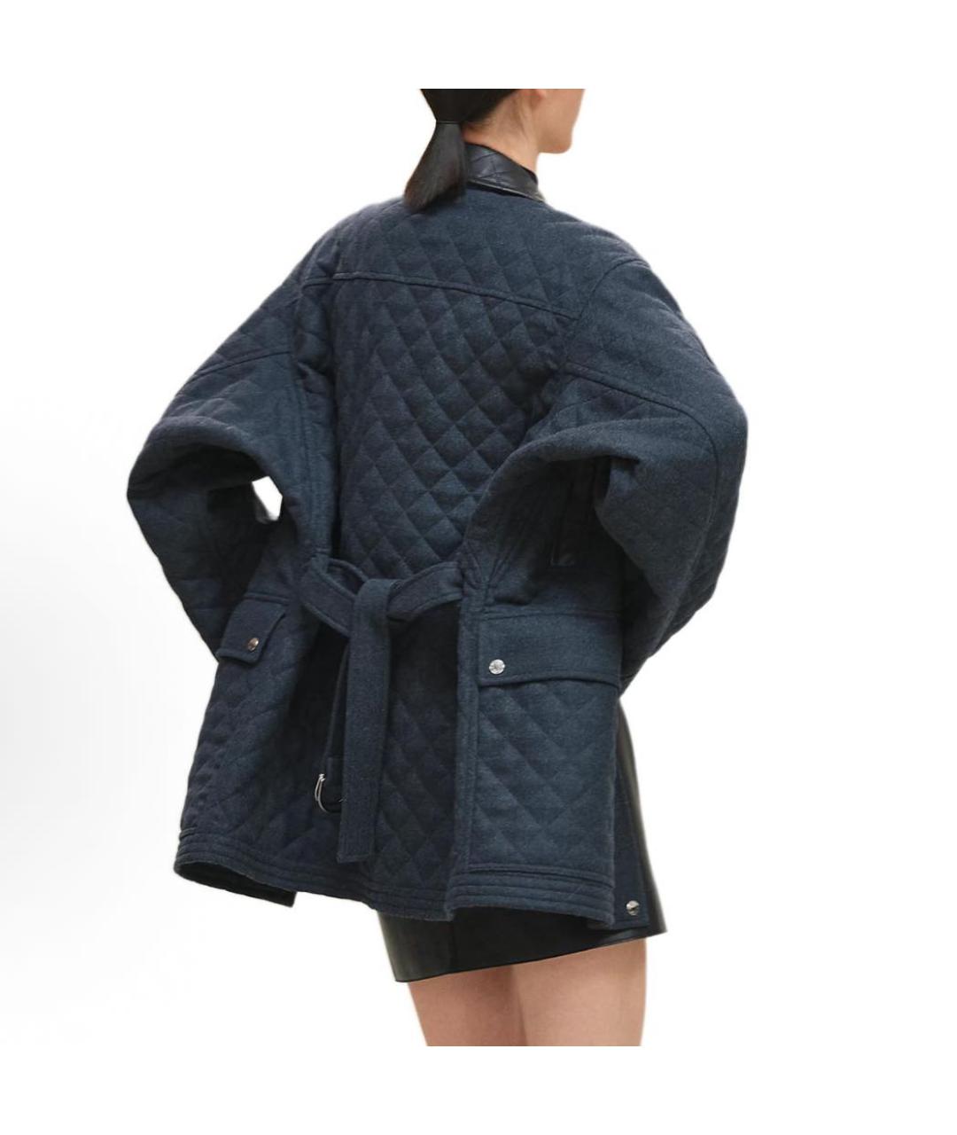 HERMES Темно-синяя шерстяная куртка, фото 2