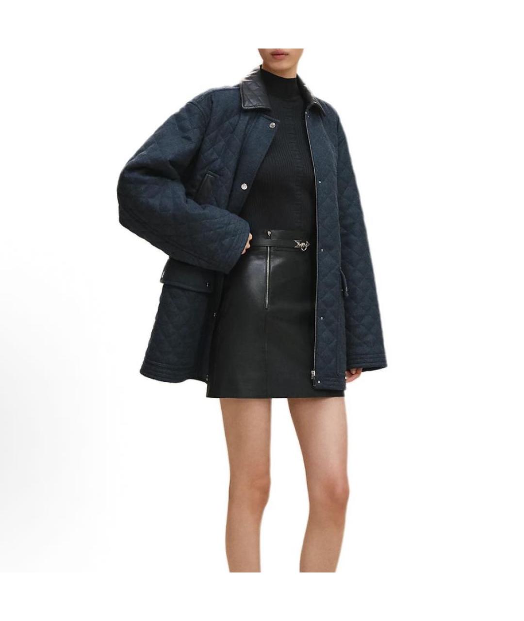 HERMES Темно-синяя шерстяная куртка, фото 3