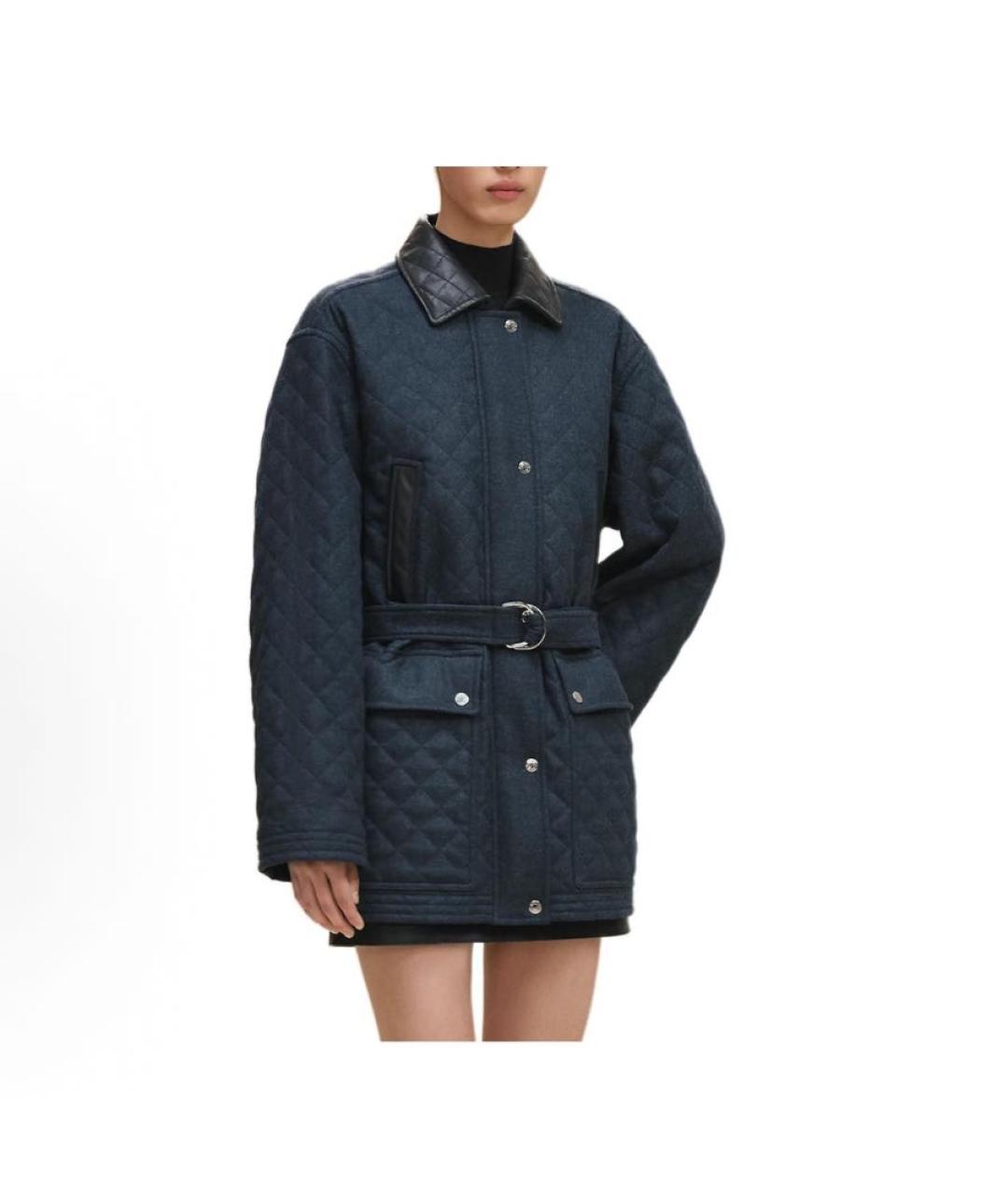 HERMES Темно-синяя шерстяная куртка, фото 6