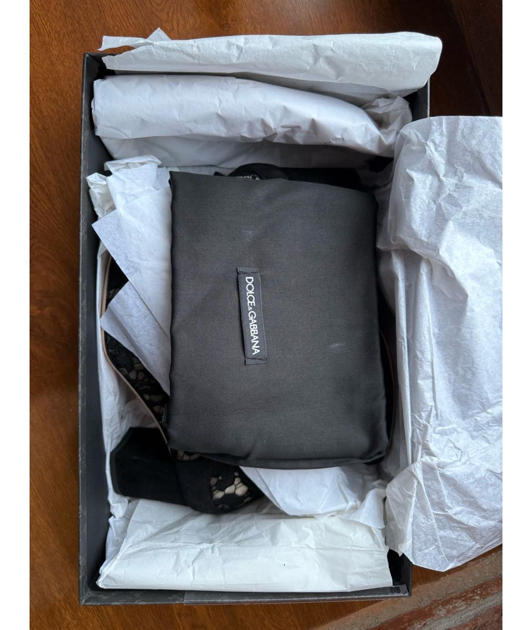 DOLCE&GABBANA Черные кожаные туфли, фото 7